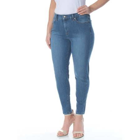 Ralph Lauren Woven Jeans - RALPH LAUREN Womens Blue Cropped Skinny Jeans Size: 14