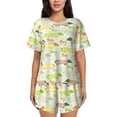 thumbnail image 1 of Balery Dachshund Dog Puppy Conjunto de Pijama para Mujer con Estampado, Dos Piezas de Manga Corta y Shorts, Ropa de Dormir Suave con Cuello Redondo y Bolsillos-Medium, 1 of 6