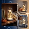 thumbnail image 6 of Halloween Ghost Decor Light with Clear Cover, 3 Mini Ghost Figurines Light Up Dome Lamp, Light Up Ghost in Glass Cloche Decor for Indoor Party Home Table Room Kitchen Fireplace Decorations (A), 6 of 7