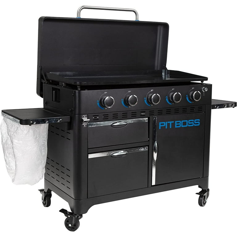 Pit Boss Ultimate 5 Burner Gas Griddle with Cabinet, Non