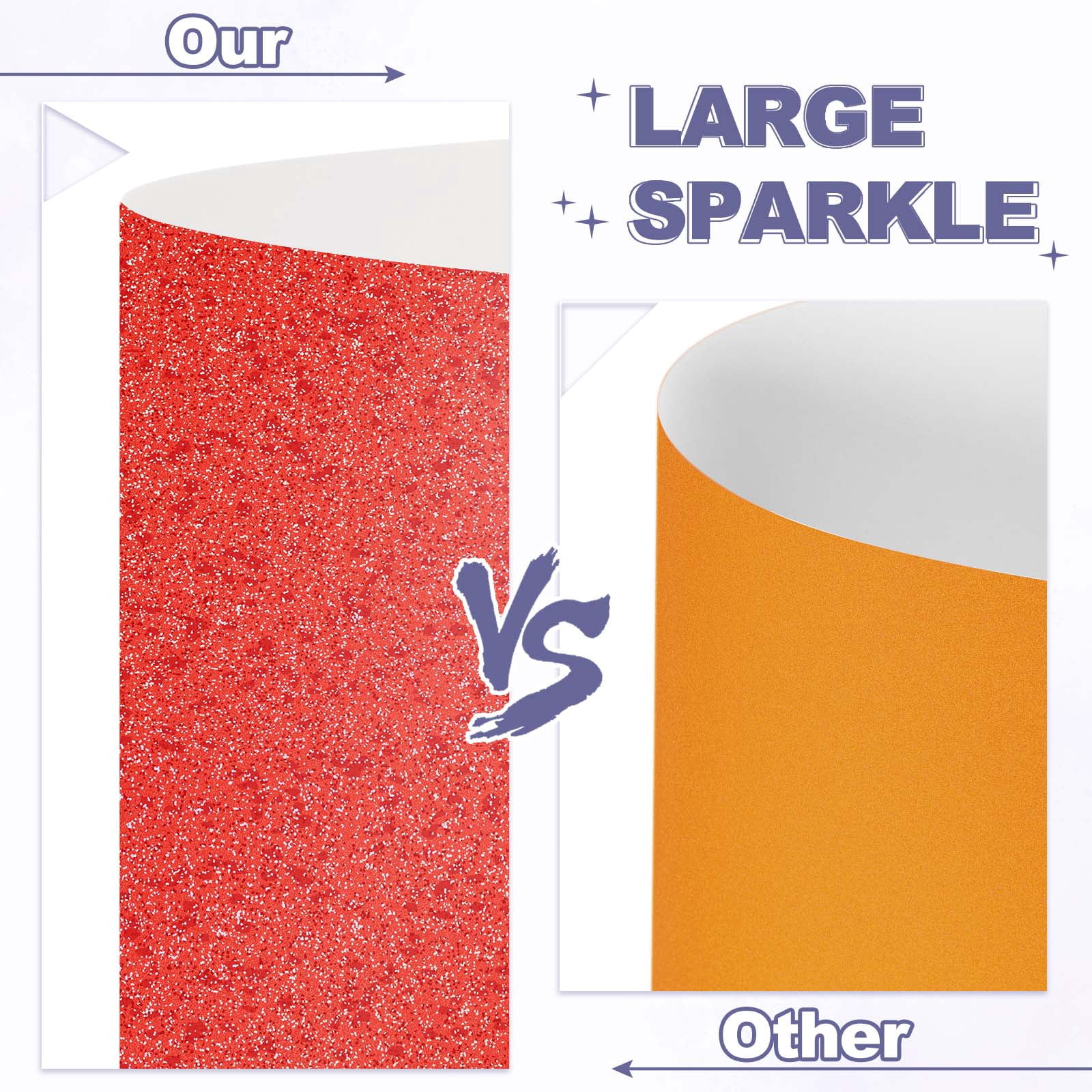 40Sheets Red/Pink Glitter Cardstock, 8.3x11.7 in A4 Glitter Paper Card Stock Shiny Scrapbook 250gsm Sparkly Paper Large Shimmer for Crafts Scrapbook DIY Art Wedding Party