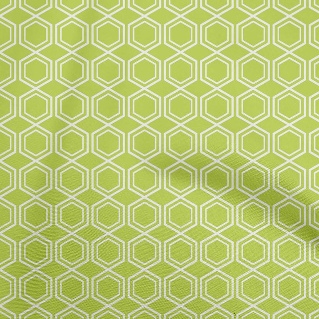 oneOone Polyester Spandex Light Green Fabric Geometrical Sewing Material Print Fabric By The Yard 56 Inch Wide