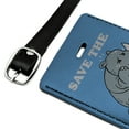 thumbnail image 2 of Save the Curvy Unicorns Rhino Funny Humor Rectangle Leather Luggage Card Suitcase Carry-On ID Tag, 2 of 8