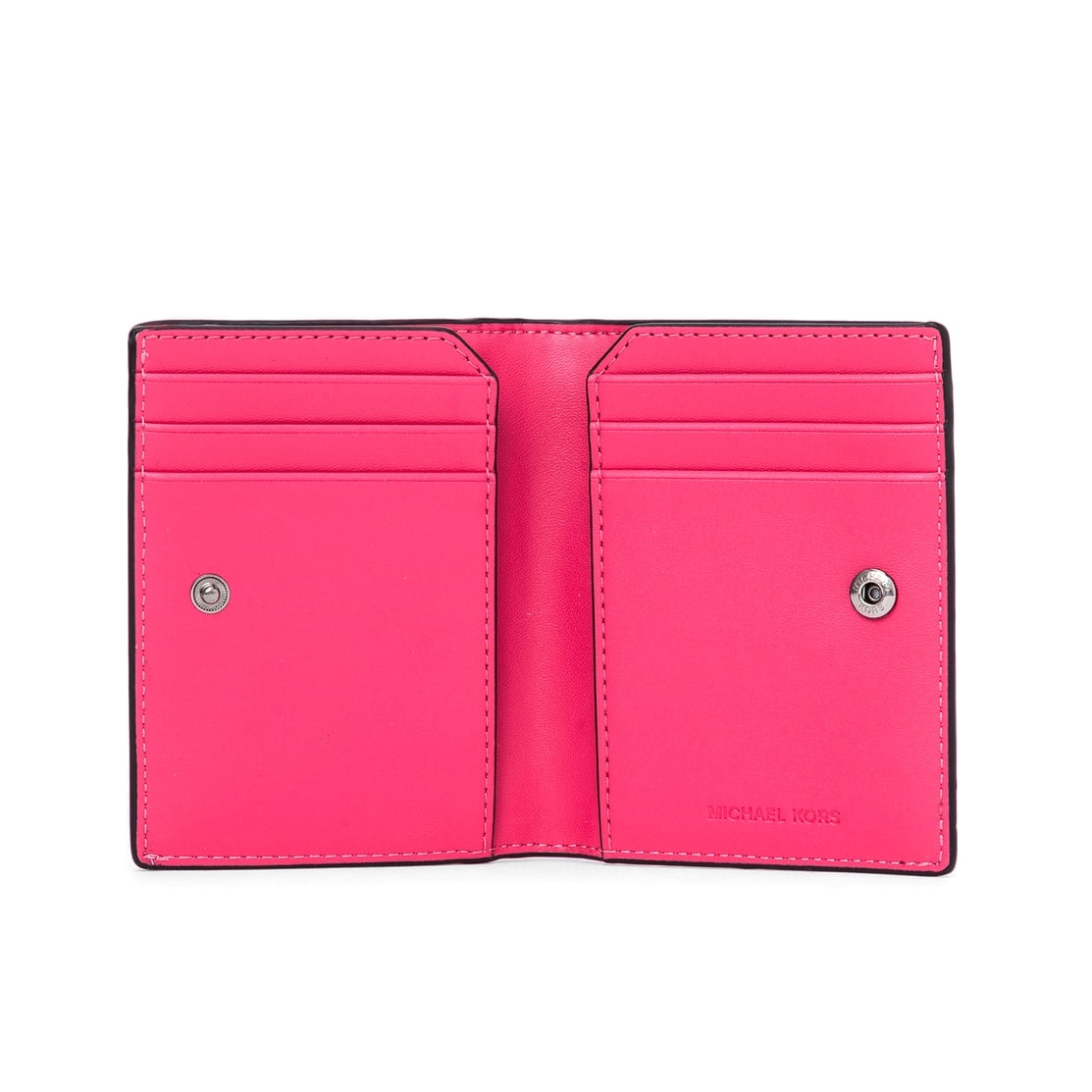 Michael Kors Pebbled Leather Snap Double Folio Card Case