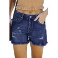 thumbnail image 4 of ABPHQTO Shorts vaqueros desgastados de tiro alto para mujer, 4 of 5