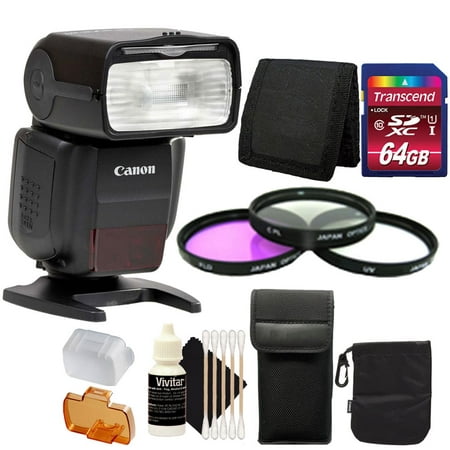 Canon SpeedLite 430EX III-RT Flash And Accessory Bundle for Canon Eos Rebel (Best Flash For Canon Rebel)