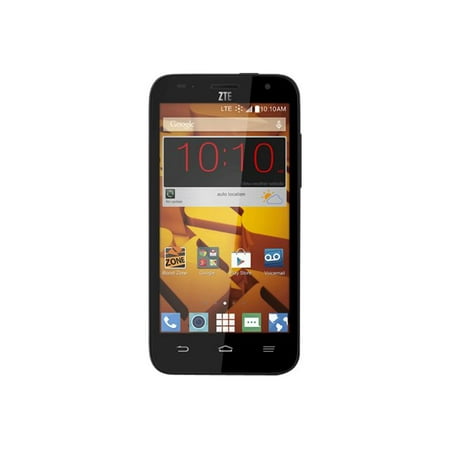 ZTE Speed - 4G smartphone - RAM 1 GB / Internal Memory 8 GB - microSD slot - LCD display - 4.5" - 960 x 540 pixels - rear camera 5 MP - front camera 2 MP - Boost - black