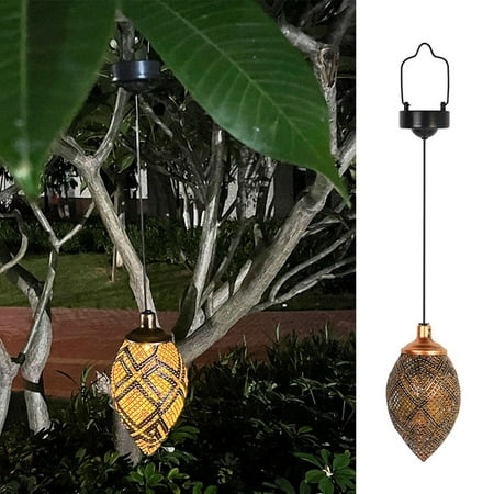 

PeiBai Outdoor Hollow Iron Art Water Drop Pendant Lamp Iron Art Courtyard Pendant Hollow Lamp