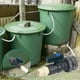 thumbnail image 2 of PVC rain butt tap set, 3/4 inch rain butt valves with bulkscrew connection and hose adapter, 2 of 5