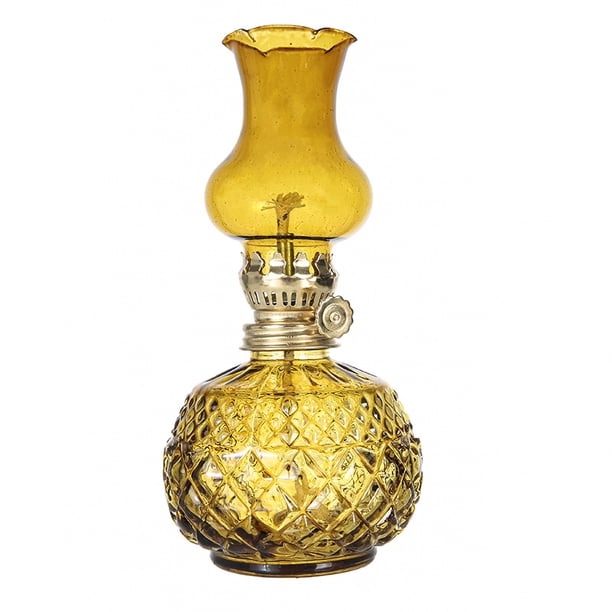 Lámpara de queroseno de cristal vintage para exteriores, luz de noche para acampar, adornos para sala de estar y dormitorio, lámparas de lujo