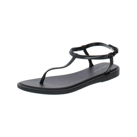 

French Connection Womens Dallas Sandal Faux Leather Casual Flip-Flops