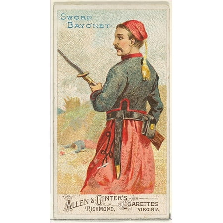 - Sword Bayonet from the Arms of All Nations series (N3) for Allen & Ginter Cigarettes Brands Poster Print (18 x 24)