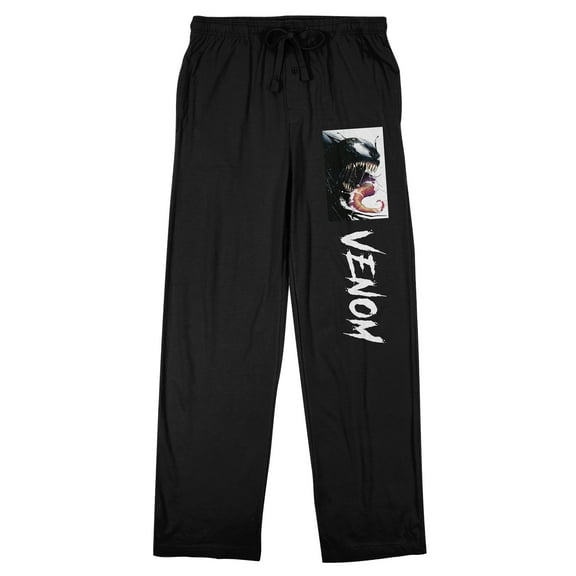 Marvel Venom Logo Men's Black Sleep Pants-Medium