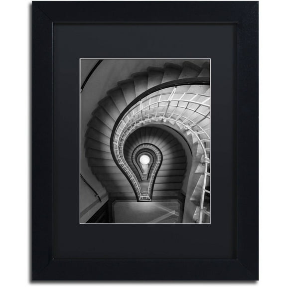 Moises Levy 'I Have An Idea' Black Matted Framed Art