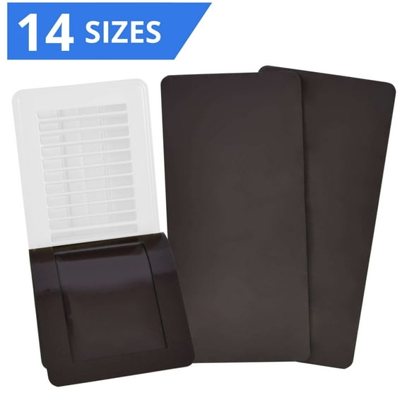 SEAL360 Strong Magnetic Vent Covers, Pocketed Design, 5.5" x 10" (Brown, 3-Pack) for Floor, Wall, or Ceiling Vents and Air Registers, RV, Home HVAC and AC Vents, Vent Not Included