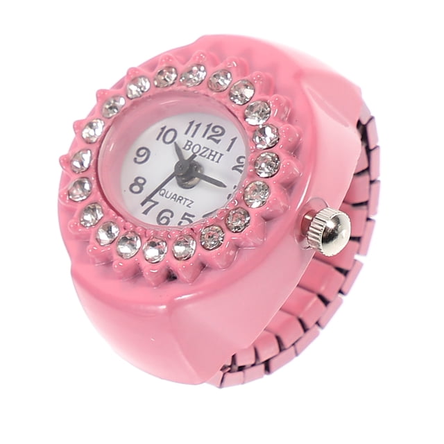 MasteelfCA 1pc Rhinestone Decorative Watch Ring Fashion Ring Watch Fashion Jewelry Ring
