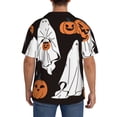 thumbnail image 7 of Goofa Halloween Ghosts And Pumpkins Printed Men's Casual Short-sleeved Shirt,Lightweight Breathable Button-down,Summer Casual men's top,Versatile Fashion shirt-3X-Large, 7 of 7