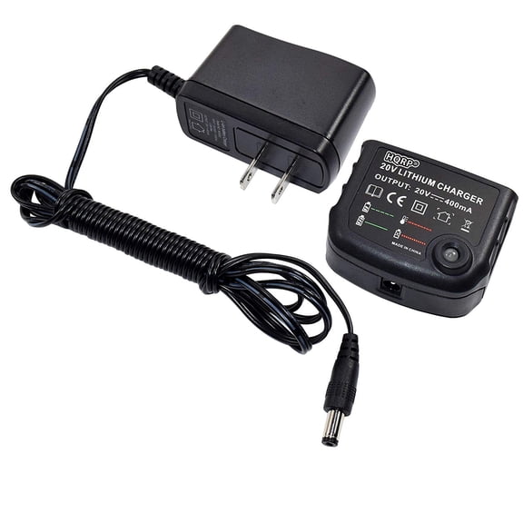 HQRP 20V Li-Ion Battery Charger fits Black and Decker LC3K220 LCSSW220 LHT120 LHT2220 LHT2220B CHH2220 Trimmer Sweeper
