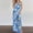 Blue-1, variant on Jumpsuits for Women Casual Halter Neck Rompers Boho Floral Printed Wide Leg One Piece Pants