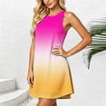 thumbnail image 6 of Levmjia Women's Summer Sleeveless Tank Dress Casual Gradient Color Block O Neck A Line Mini Dress with Side Pockets Loose Fit Stretchy Bodycon Sundress Daily Wear, 6 of 6