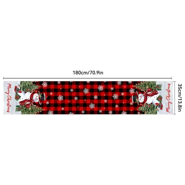 1 Uds. Bandera de mesa, decoración navideña, creativa, Papá Noel, muñeco de nieve, impresión, bandera de mesa, fiesta de Navidad, banquete, decoración, suministro