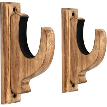 Gun rack wall mount, real wood Shotgun & rifle Wall Mount holder display for sword bow firearm, vintage gun holder hangers for gun safe