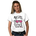 thumbnail image 5 of My Cat is Cuter Than You Cute Glasses Women's Graphic T Shirt Tees Brisco Brands S, 5 of 5