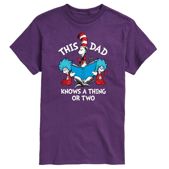 Cat in the Hat - This Dad Knows A Thing Or Two - Father's Day - Men's Short Sleeve Graphic T-Shirt