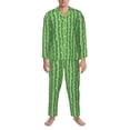 thumbnail image 3 of Fotbe Cactus Pijama de Hombre con Estampado de Manga Larga, Conjunto de 2 Piezas, Ropa de Dormir Suave y Cómoda con Bolsillos-X-Large, 3 of 7
