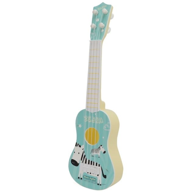 Baby Ukuleles, Plastic Soft Touch Mini Ukulele Guitar Toy Rounded Edges 4 Strings For Kids Blue