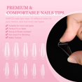 thumbnail image 3 of Saviland Nail Tip and Glue Gel Kit with Gel Nail Polish - Acrylic Gel x Nail Kit with 240Pcs Long Coffin Nail Tip, Nail Glue Gel,Base & Top Coat and Mini Nail Lamp, 3 of 9