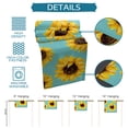 thumbnail image 7 of Table Runner Dresser Scarves 72 Inch Long, Watercolor Blossoming Farm Sunflower Linen Dining Table Runners Seamless Floral on Teal Tabletop Scarf for Wedding Holiday Party Kitchen, 7 of 7