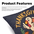 thumbnail image 2 of Thanksgiving Font Decorative Bed Pillow Covers Throw Pillows Set with Unique Patterns for all Occasions - 16x16, 18x18, 20x20 inches - 2 Pack Pillow Inserts Included, 2 of 6