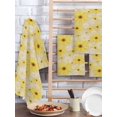 thumbnail image 2 of Farmhouse Daisy Kitchen Dish Towels for Drying Dishes Set of 4, Spring Watercolor Yellow White Floral Beige Waffle Weave Microfiber Hand Tea Bathroom Towels Quick Dry & Absorbent Towel 15.7x23.6, 2 of 7