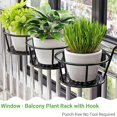 HIC 5 Pack Flower Pot Holder For Railings Planter Iron Fence Planters