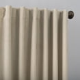 thumbnail image 3 of Sun Zero Amherst Velvet Noise Reducing Thermal Extreme 100% Blackout Back Tab/Rod Pocket Curtain Panel, Ecru, 50"W x 84"L (1 Panel), 3 of 10