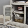thumbnail image 4 of Sesslife Fireplace TV Stand for 65" TV, Farmhouse TV Console Cabinet with Electric Fireplace and LED Lights, Wood Media Entertainment Center with Storage Cabinets for Living Room, Gray, 4 of 9
