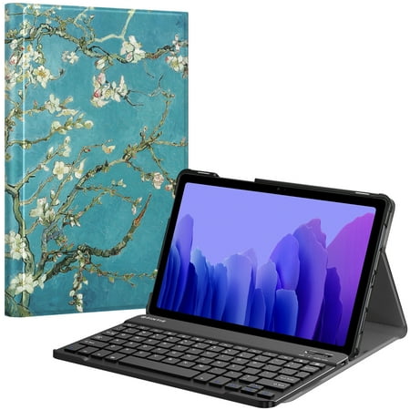 Fintie Keyboard Case for Samsung Galaxy Tab A7 10.4 2022/2020 Model (SM-T500/T503/T505/T507/T509), Slim Lightweight Stand Cover with Magnetically Detachable Wireless Bluetooth Keyboard, Blossom