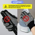 thumbnail image 6 of 2 Pcs Heat Resistant Gloves With Silicone Bumps, Professional Heat Proof Glove Mitts For Hair Styling Curling Iron Wand Flat Iron Hot, 6 of 7