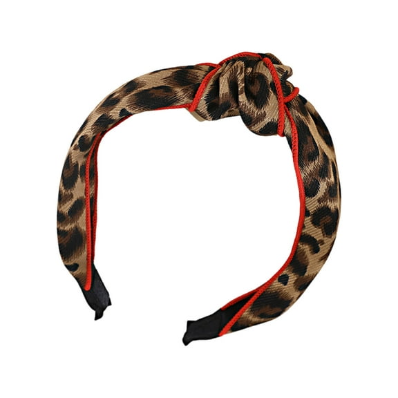 lixuesong Stylish Leopards Patterned Headband Elegant Plush Hair Hoop Casual Wear Hairband Suitable for Long Terms Use