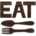 thumbnail image 3 of Carolilly EAT Sign for Kitchen Decor, Rustic Fork and Spoon Wall Art Wood Sign, 3 of 7