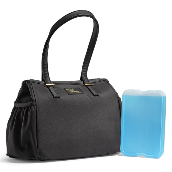 Fit & Fresh Copley Lunch Bag for Women, Large Lunch Tote, Reusable Insulated Lunch Bag for Work, Black, Best Used for On-the-Go Snacks, Workday Meals, and Travel