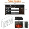 thumbnail image 2 of Gymax 59'' Fireplace TV Stand W/ 25'' 1350W Electric Fireplace Heater Coffee, 2 of 10