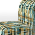 thumbnail image 4 of Designart "Chic Vichy Rayures en Jaune Ensoleillé" Chaise d'Appoint Rembourrée - Fauteuil Vintage pour Salon, 4 of 7