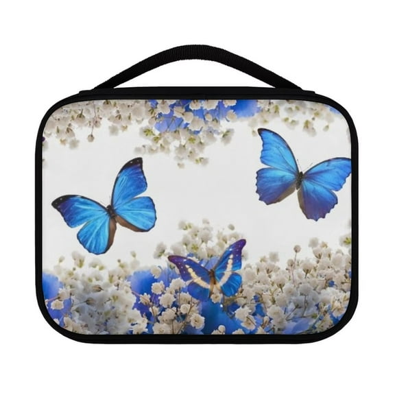 FKELYI Aesthetic Bible Bag for Women Leisure Bible Holder Carrying Organizer Bags Durable Daisy Butterfly Bible Case Bag with Handle