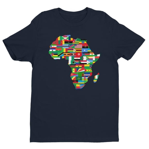 African Flags Short sleeve fitted unisex t-shirt