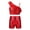 Red, variant on Kids Girls Sequin Ruffle Crop Top with Shorts Set Sport Workout Gymnastics Dance Outfit Tracksuit A Hot Pink 6