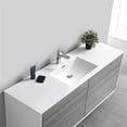thumbnail image 3 of Fresca Catania 60" Glossy Ash Gray Wall Hung Single Sink Modern Bathroom Vanity with Medicine Cabinet, 3 of 8