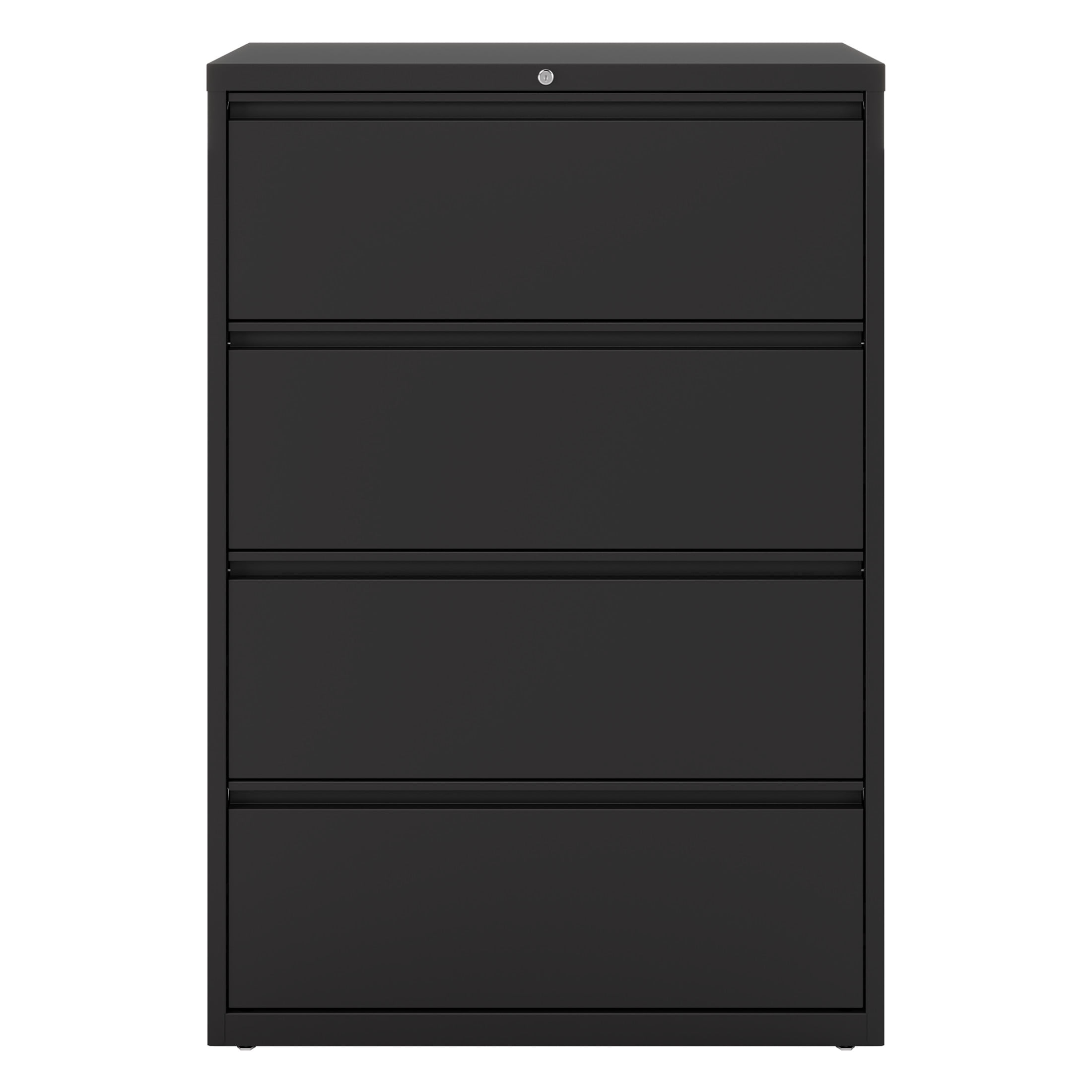 Hirsh 36 Inch Wide 4 Drawer Metal Lateral File Cabinet for Home and Office, Holds Letter, Legal and A4 Hanging Folders, Black