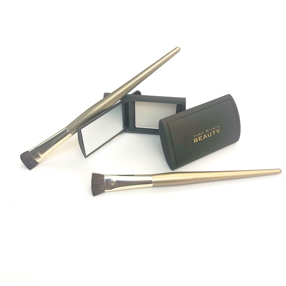 Joan Rivers Great Hair Day Fill-In Powder Duo - Cubre raíces para adelgazar el cabello - Cabello más grueso y completo - Paquete de 2 (blanco)